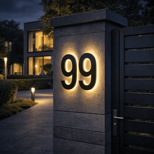 LICHTZEICHEN – Individually Customizable LED House Numbers for Modern Homes