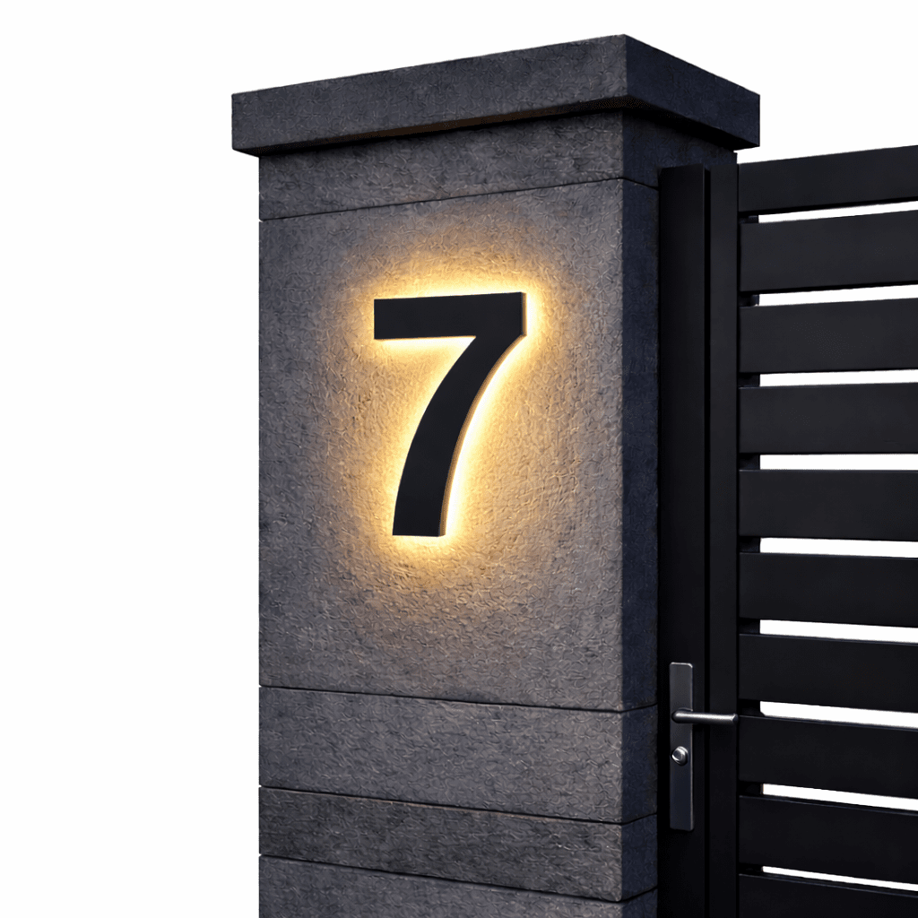 LICHTZEICHEN – Individually Customizable LED House Numbers for Modern Homes