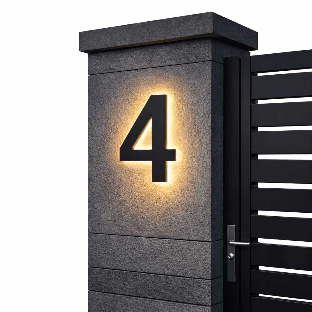 LICHTZEICHEN – Individually Customizable LED House Numbers for Modern Homes