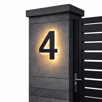 LICHTZEICHEN – Individually Customizable LED House Numbers for Modern Homes