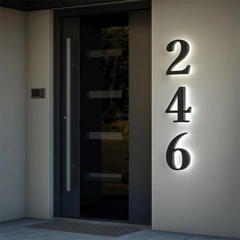 LICHTZEICHEN – Individually Customizable LED House Numbers for Modern Homes