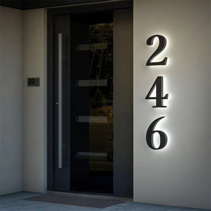 LICHTZEICHEN – Individually Customizable LED House Numbers for Modern Homes
