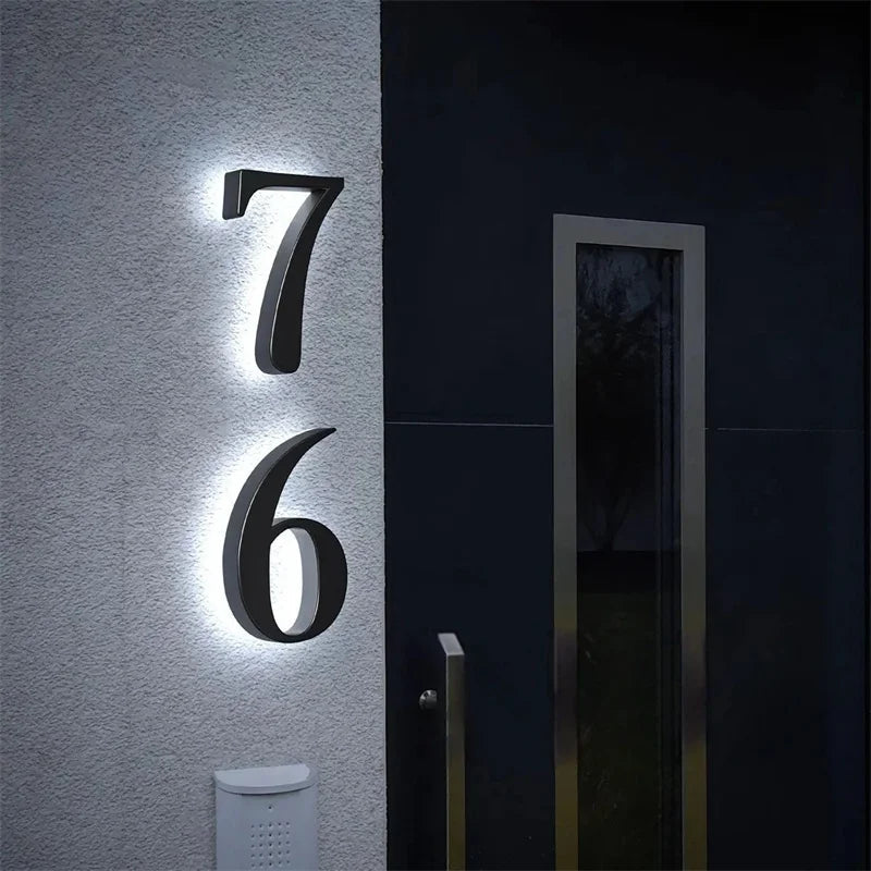 LICHTZEICHEN – Individually Customizable LED House Numbers for Modern Homes