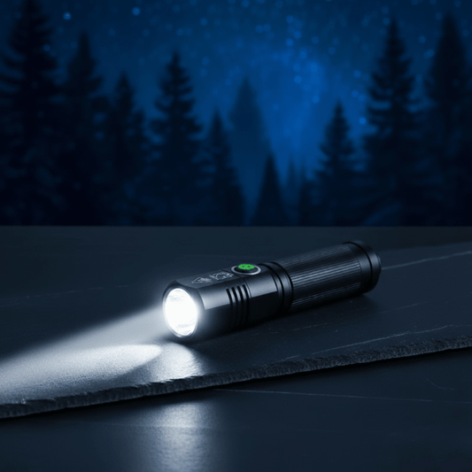 BEAMTECH – Type-C rechargeable LED flashlight with 100000 lumens for outdoor use