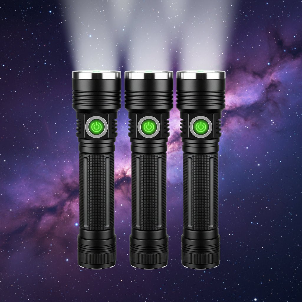 BEAMTECH – Type-C rechargeable LED flashlight with 100000 lumens for outdoor use