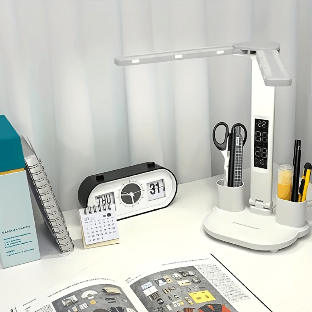 LUXDESK – Versatile Dual-Head LED Desk Lamp with Touch Control and USB Power Supply