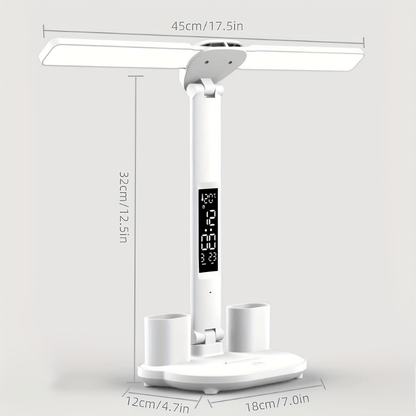 LUXDESK – Versatile Dual-Head LED Desk Lamp with Touch Control and USB Power Supply