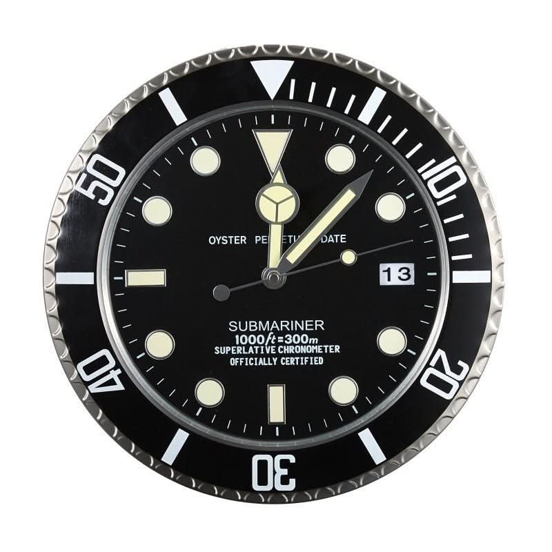 Meravis LumiCore Wall Clock | Stainless Steel & Luminous Hands | Silent Quartz Movement | Modern Designer Clock for Stylish Rooms
