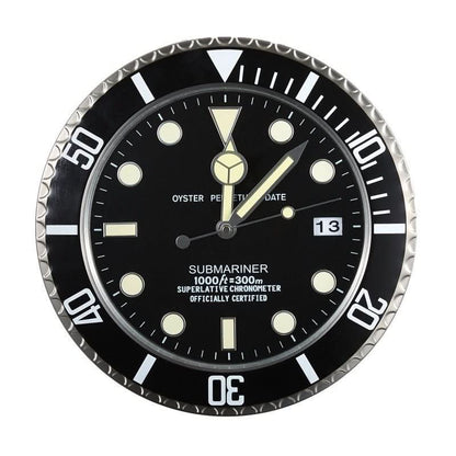 Meravis LumiCore Wall Clock | Stainless Steel & Luminous Hands | Silent Quartz Movement | Modern Designer Clock for Stylish Rooms