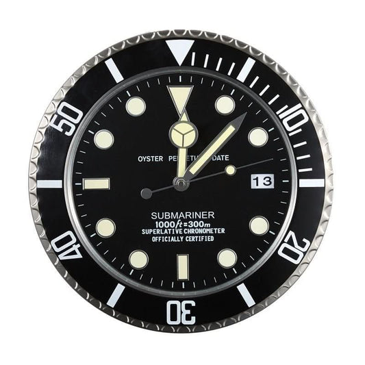 Meravis LumiCore Wall Clock | Stainless Steel & Luminous Hands | Silent Quartz Movement | Modern Designer Clock for Stylish Rooms