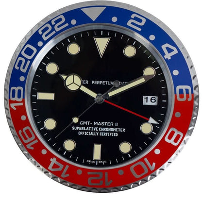 Meravis LumiCore Wall Clock | Stainless Steel & Luminous Hands | Silent Quartz Movement | Modern Designer Clock for Stylish Rooms