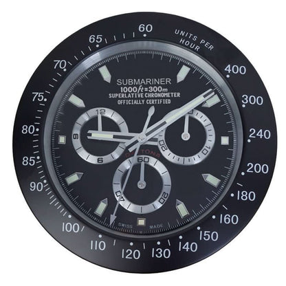 Meravis LumiCore Wall Clock | Stainless Steel & Luminous Hands | Silent Quartz Movement | Modern Designer Clock for Stylish Rooms