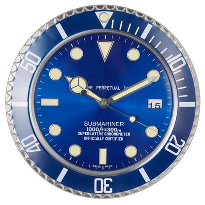Meravis LumiCore Wall Clock | Stainless Steel & Luminous Hands | Silent Quartz Movement | Modern Designer Clock for Stylish Rooms
