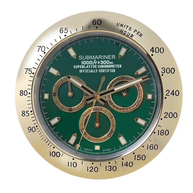 Meravis LumiCore Wall Clock | Stainless Steel & Luminous Hands | Silent Quartz Movement | Modern Designer Clock for Stylish Rooms