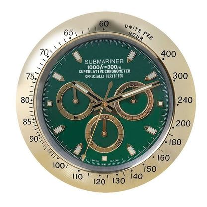 Meravis LumiCore Wall Clock | Stainless Steel & Luminous Hands | Silent Quartz Movement | Modern Designer Clock for Stylish Rooms