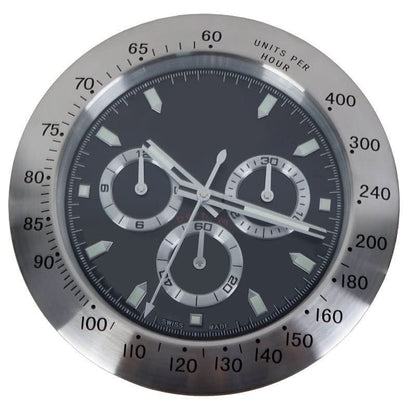 Meravis LumiCore Wall Clock | Stainless Steel & Luminous Hands | Silent Quartz Movement | Modern Designer Clock for Stylish Rooms