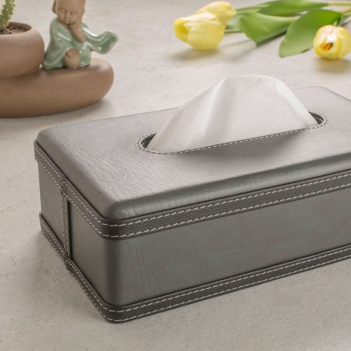 Luscenta Leather Case | Handmade Tissue Holder | Elegant Design Made of Faux Leather | For Home, Office & Car