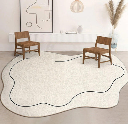 FLOFFCLOUD – Cozy fluffy rug with cloud pattern for warm living areas, easy to care for