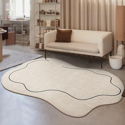 FLOFFCLOUD – Cozy fluffy rug with cloud pattern for warm living areas, easy to care for