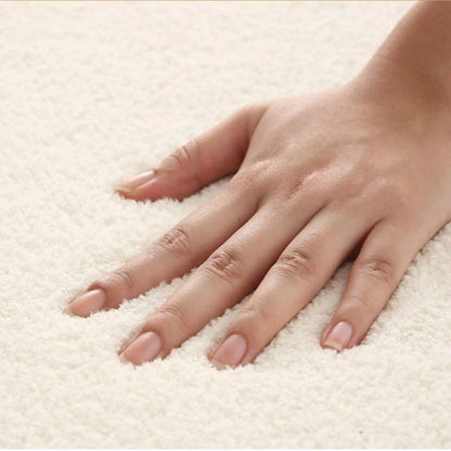 FLOFFCLOUD – Cozy fluffy rug with cloud pattern for warm living areas, easy to care for