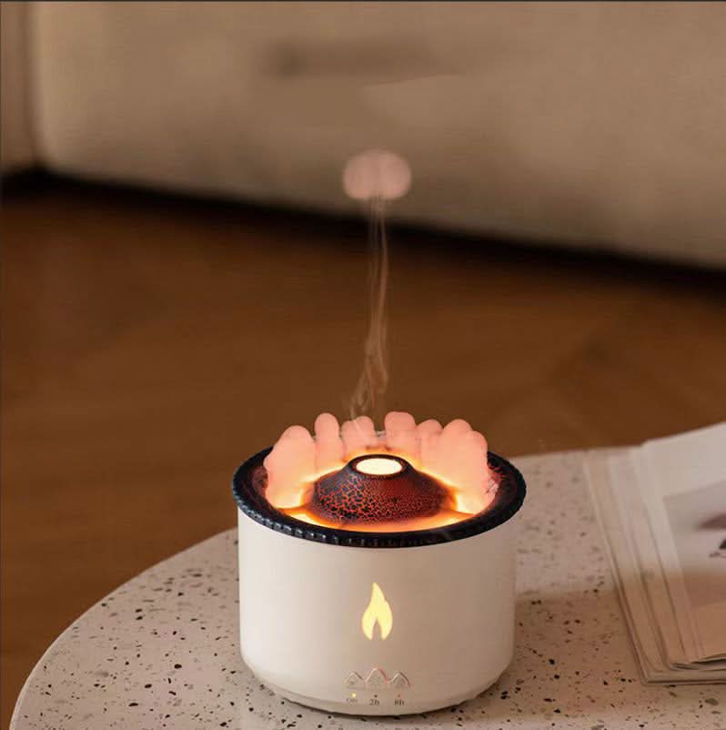 FIREGLOW – Aroma humidifier with flame effect & night light for relaxation & room fragrance