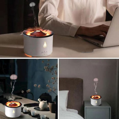 FIREGLOW – Aroma humidifier with flame effect & night light for relaxation & room fragrance