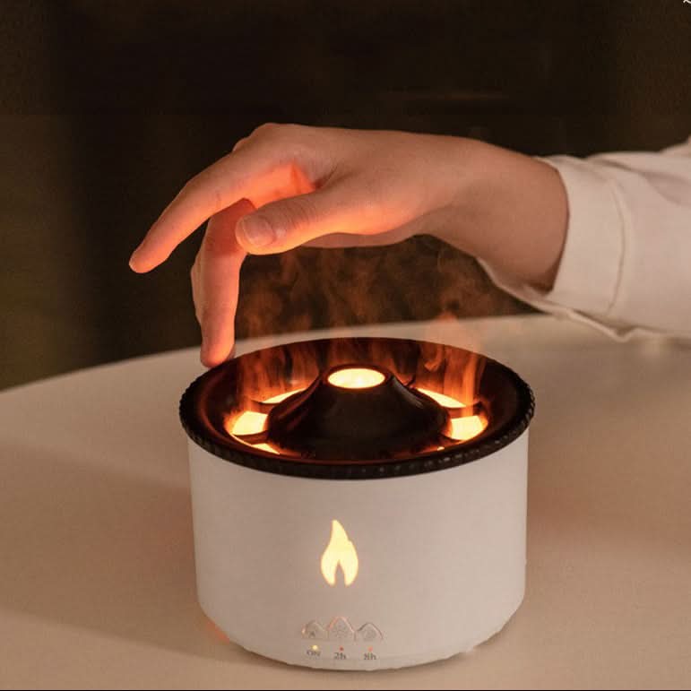 FIREGLOW – Aroma humidifier with flame effect & night light for relaxation & room fragrance