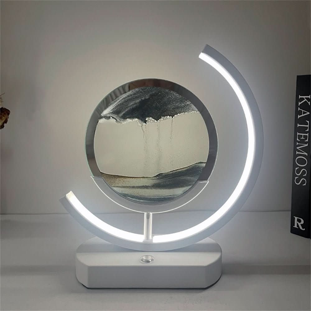 SANDFLOW – 3D LED Sand Art Table Lamp with USB Charging for Relaxing Ambiance