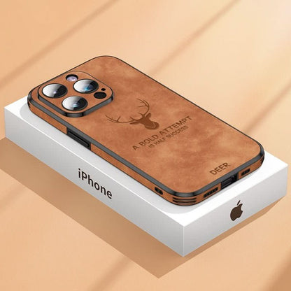 LuxeShield – Leather iPhone Case with Shock Protection & Elegant Design