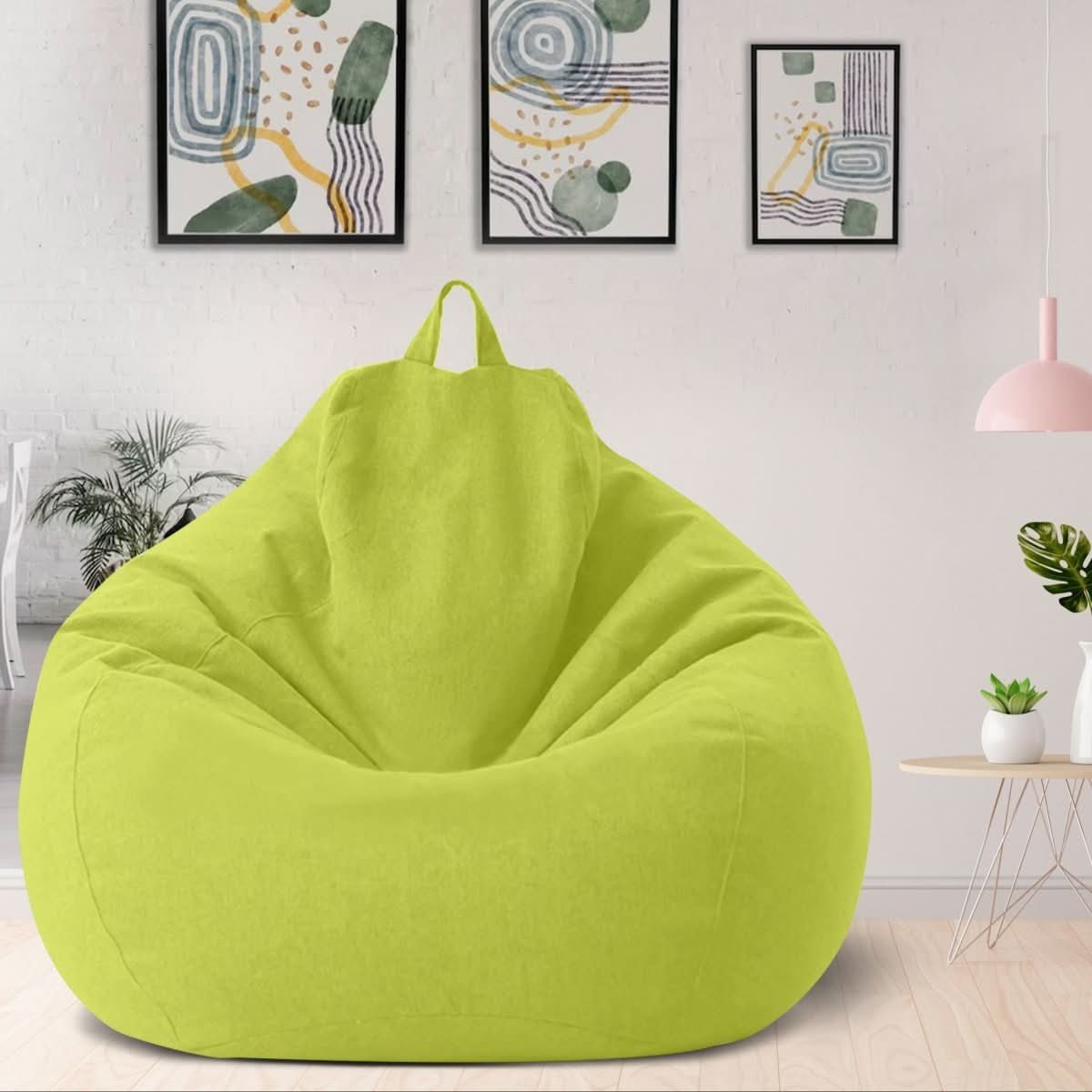 LinenLounge – Luxurious Linen Bean Bag Set with Filling