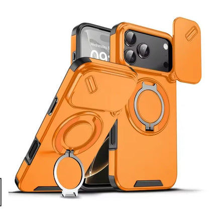 IRONMAG – Durable shockproof case with magnetic ring holder for iPhone 17