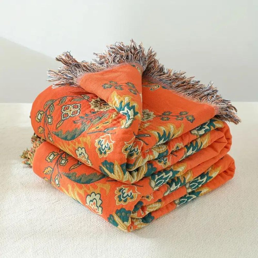 FLIPWARM – Double-sided Marigold Blanket for All Seasons