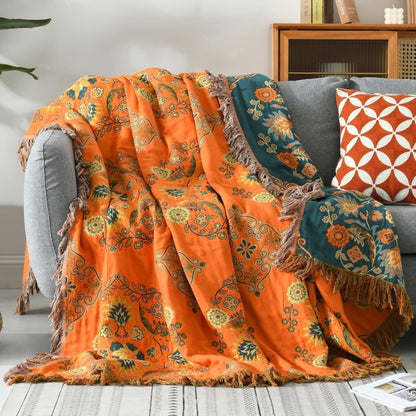FLIPWARM – Double-sided Marigold Blanket for All Seasons