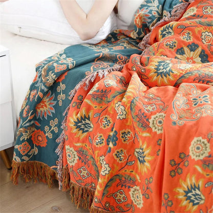 FLIPWARM – Double-sided Marigold Blanket for All Seasons