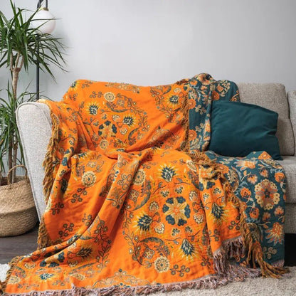 FLIPWARM – Double-sided Marigold Blanket for All Seasons