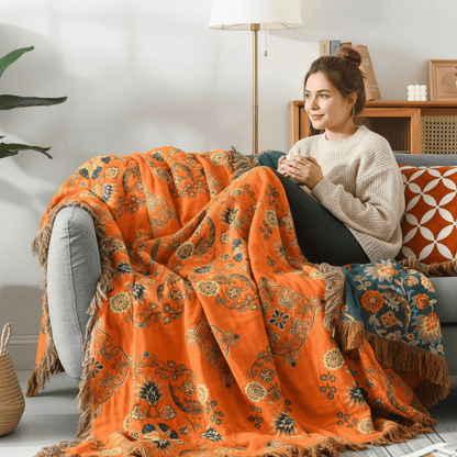 FLIPWARM – Double-sided Marigold Blanket for All Seasons