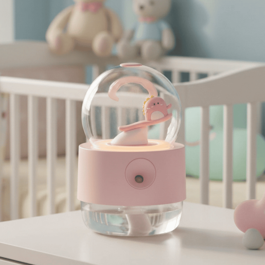 MISTMELO – Cute wireless rechargeable humidifier with music box and night lamp