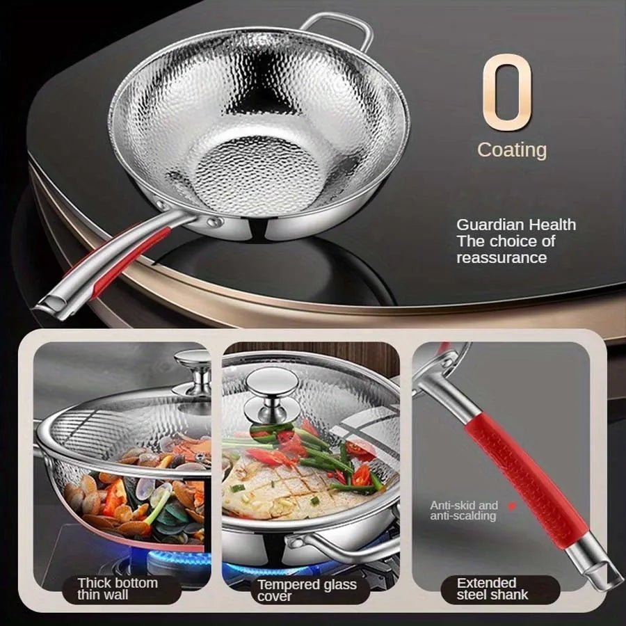 PANVION – Premium titanium wok with round bottom for induction cookers and effortless stir-frying
