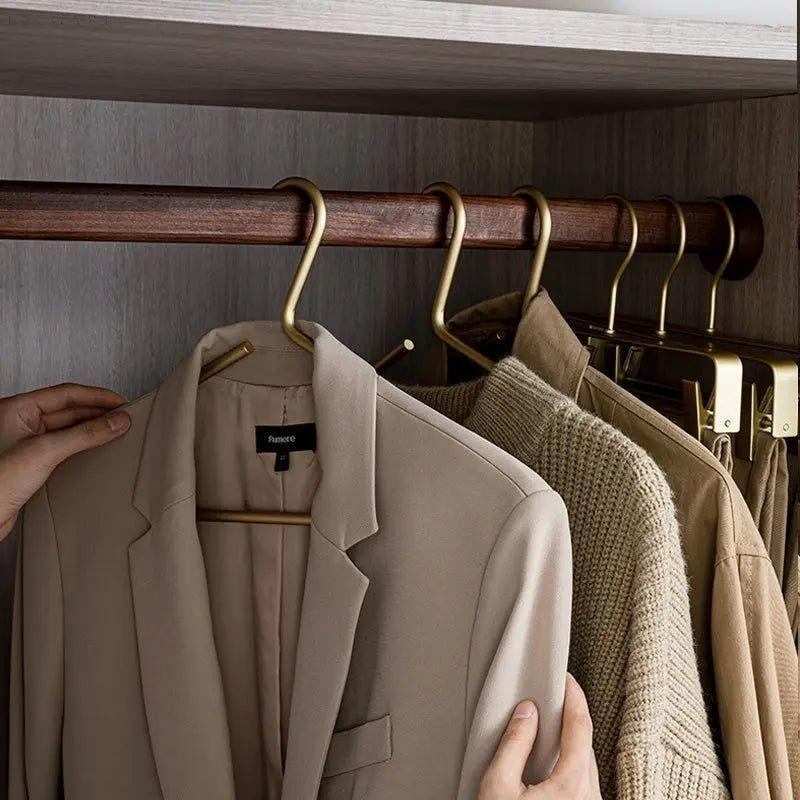 SILKGOLDEN – Elegant Gold/Silver Hanger Set for Neat & Space-Saving Home Wardrobes