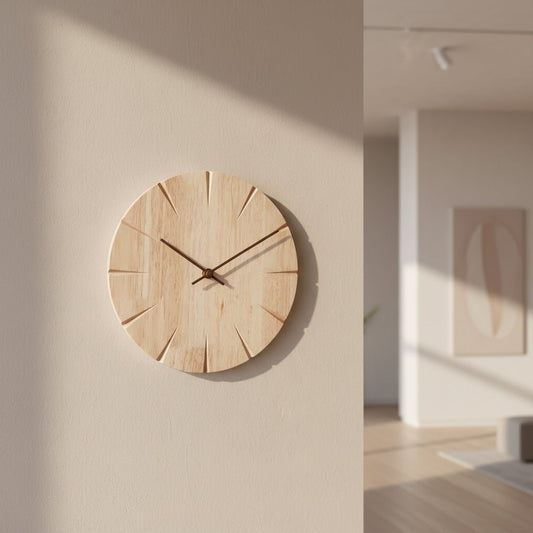 EASETIME – Elegant Wall Clock Made of Solid Wood with Pendulum Mechanism