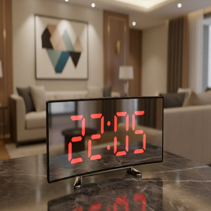 SILENZA – Silent LED Mirror Alarm Clock for Modern Rooms