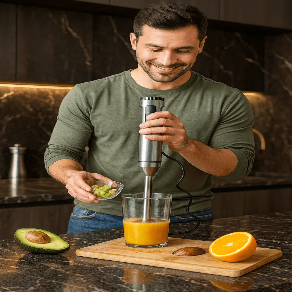 MASTER BLEND – 1000 W 4-in-1 Hand Blender for Effortless Kitchen Performance