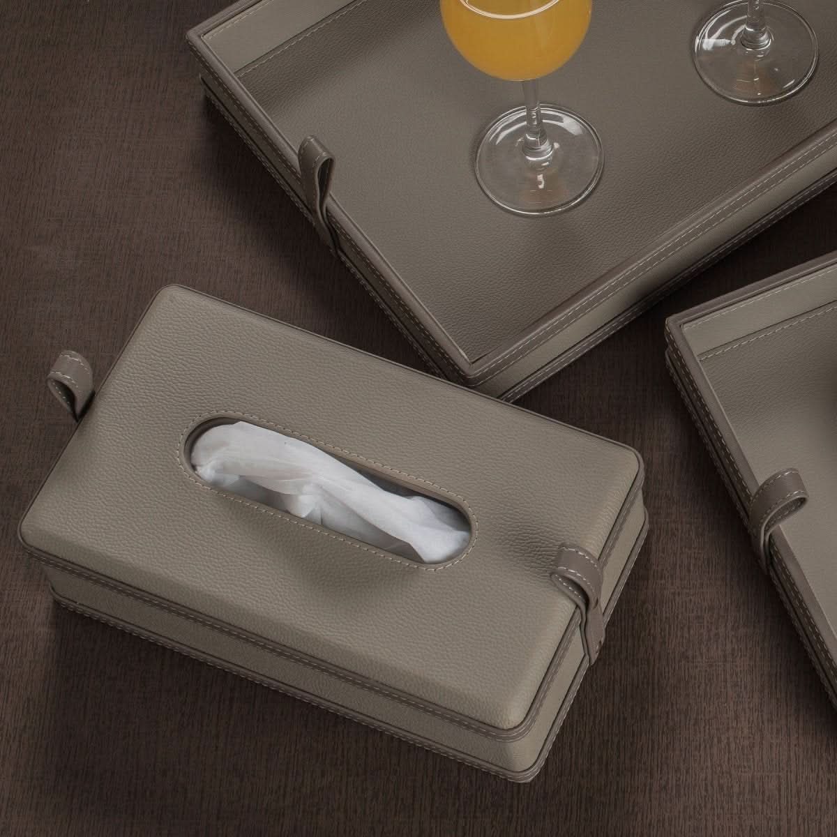 Maison Verel Leather Box | Handmade Tissue Holder | Luxurious Design Made of Faux Leather | For Home, Office & Car