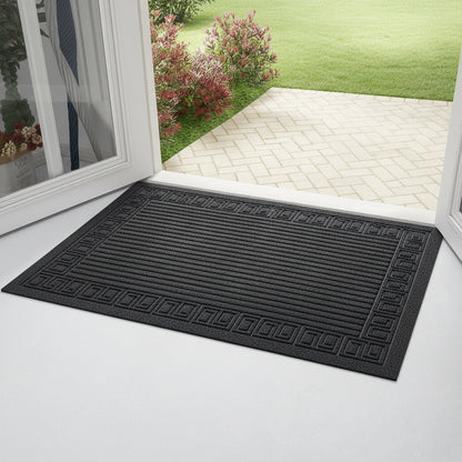 MUDCONTROL – Non-slip Rubber Door Mat for Maximum Dirt Absorption