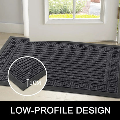 MUDCONTROL – Non-slip Rubber Door Mat for Maximum Dirt Absorption