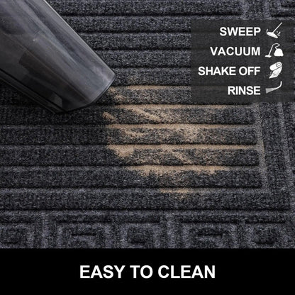 MUDCONTROL – Non-slip Rubber Door Mat for Maximum Dirt Absorption