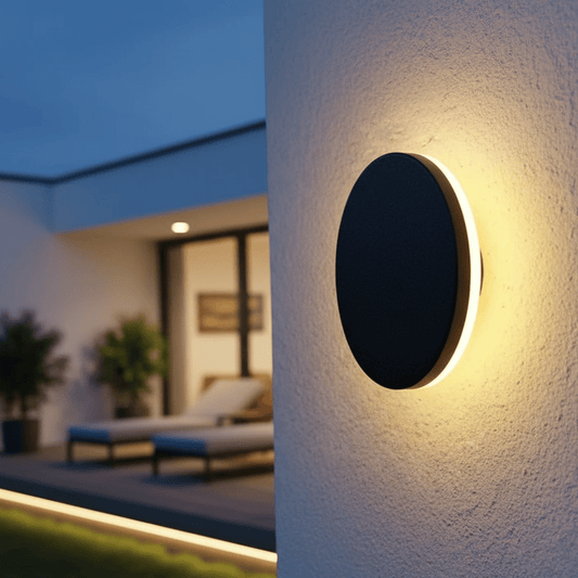 Orr Outdoor Wall Lamp - Minimalist LED wall light in round or square, IP65