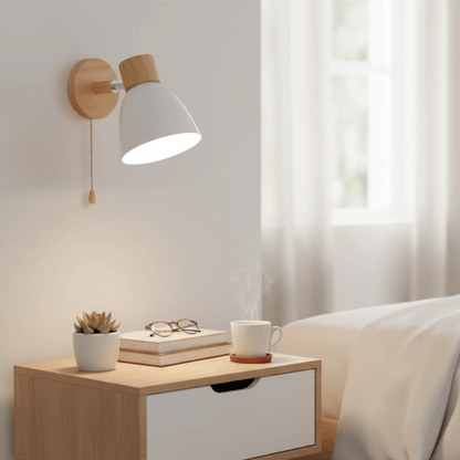 YADIEL WALL LIGHT - Modern wall lamp made of wood in Nordic style