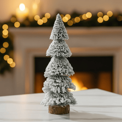 FLOCKCEDAR – Mini Flocked Cedar Christmas Decoration for Festive Design