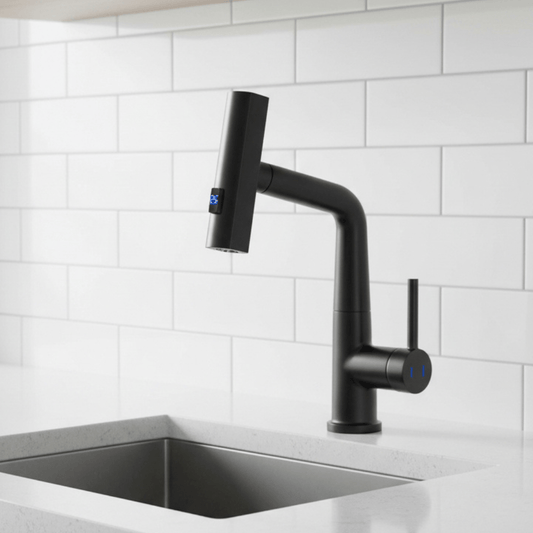 WaterMaster Faucet - 360° rotating tap with LED temperature display